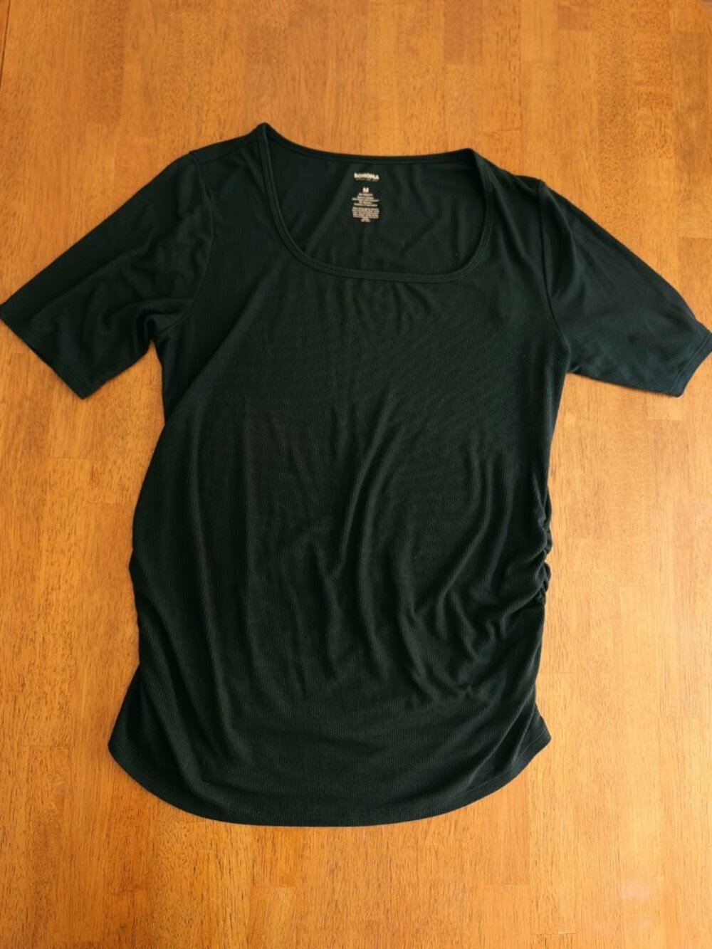 SONOMA Maternity Dark Green Ribbed Shirt Medium